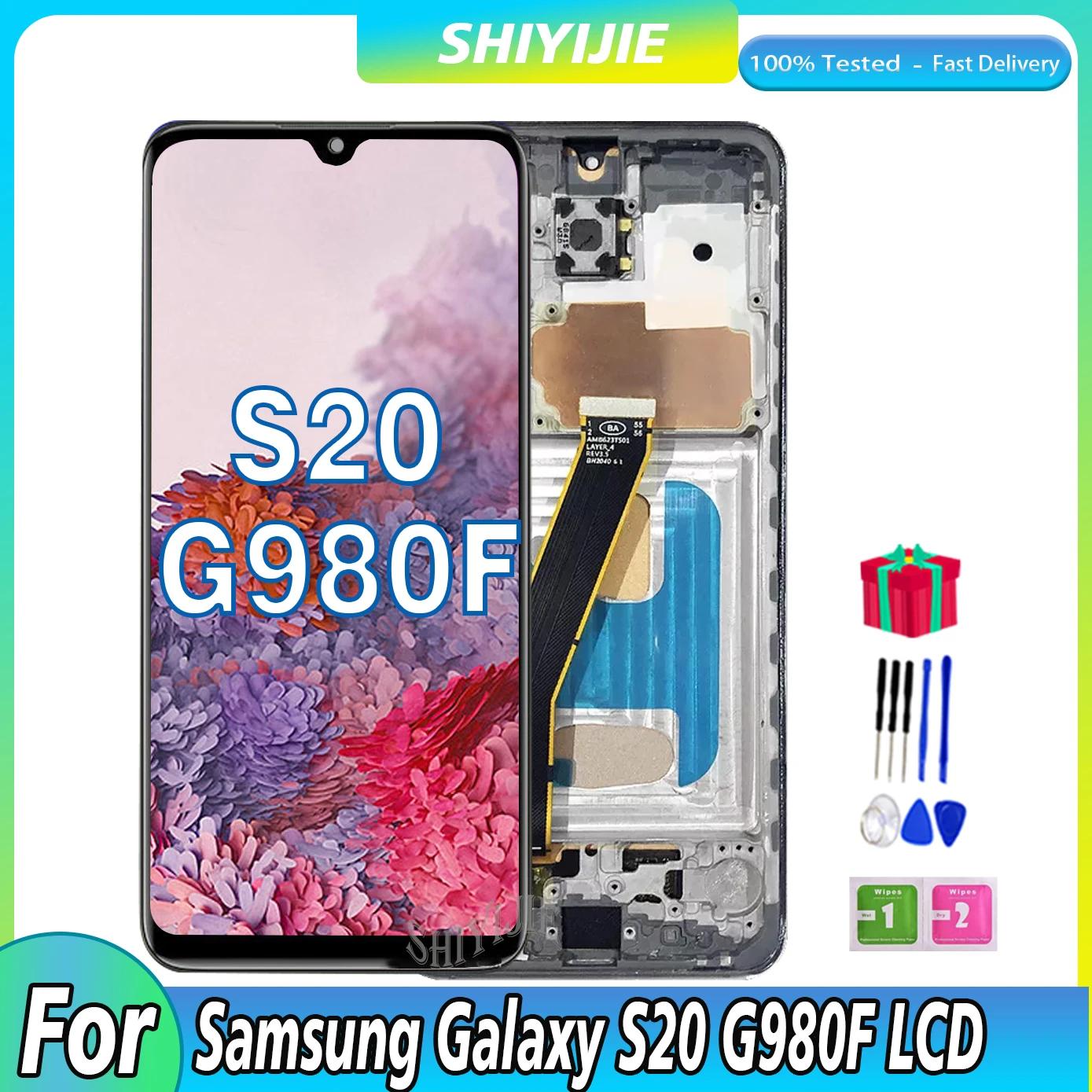Ｚ  S20 SM-G980 G980F DS LCD ÷ ġ ũ Ÿ, 100% ׽Ʈ Ϸ OLED2 LCD
